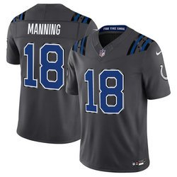 Nike Indianapolis Colts #18 Peyton Manning Dark Gray 2026 Rivalries Stitched Football Jersey