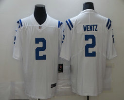 Nike Indianapolis Colts #2 Carson Wentz White Vapor Untouchable Authentic stitched NFL jersey