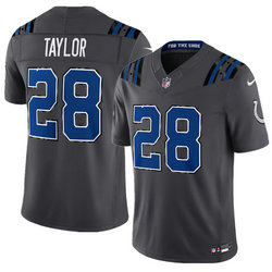 Nike Indianapolis Colts #28 Jonathan Taylor Dark Gray 2026 Rivalries Stitched Football Jersey