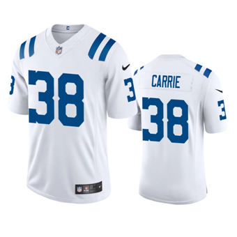 Nike Indianapolis Colts #38 T.J. Carrie White Vapor Untouchable Authentic Stitched NFL Jersey