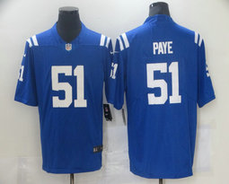 Nike Indianapolis Colts #51 Kwity Paye Blue 2021 NFL Draft Vapor Untouchable Limited Jersey