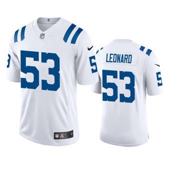 Nike Indianapolis Colts #53 Darius Leonard White Vapor Untouchable Authentic Stitched NFL Jersey