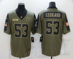 Nike Indianapolis Colts #53 Darius Leonard 2021 salute to service Authentic Stitched NFL Jersey