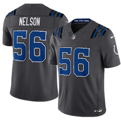 Nike Indianapolis Colts #56 Quenton Nelson Dark Gray 2026 Rivalries Stitched Football Jersey