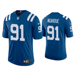 Nike Indianapolis Colts #91 Yannick Ngakoue Blue Vapor Untouchable Authentic stitched NFL jersey
