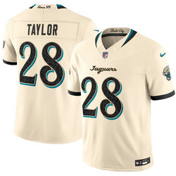 Nike Jacksonville Jaguars #28 Fred Taylor Cream 2026 Rivalries Stitched Football Jersey