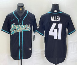 Nike Jacksonville Jaguars #41 Josh Allen Black Joint Authentic Stitched baseball jersey