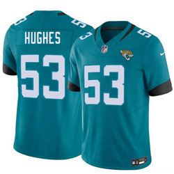 Nike Jacksonville Jaguars #53 Parker Hughes Teal 2026 Draft Authentic Stitched NFL Jersey