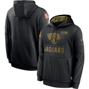 Nike Jacksonville Jaguars 2020 Black Salute to Service Pullover Hoodie