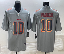 Nike Kansas City Chiefs #10 Isiah Pacheco Grey Atmosphere Vapor Untouchable Jersey