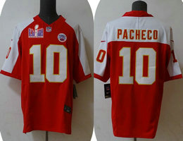 Nike Kansas City Chiefs #10 Isiah Pacheco Red 2023 F.U.S.E (Red and white sleeves) With 2024 Super Bowl (LVIII ) patch Jersey
