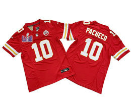 Nike Kansas City Chiefs #10 Isiah Pacheco Red 2023 F.U.S.E With 2024 Super Bowl (LVIII ) patch Jersey
