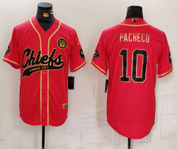 Nike Kansas City Chiefs #10 Isiah Pacheco Red Gold Name Joint Authentic Stitched baseball jersey