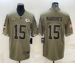 Nike Kansas City Chiefs #15 Patrick Mahomes 2022 Salute To Service Authentic Stitched NFL jersey