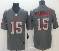 Nike Kansas City Chiefs #15 Patrick Mahomes Gray Fashion Static Limited Authentic Stitched NFL Jersey