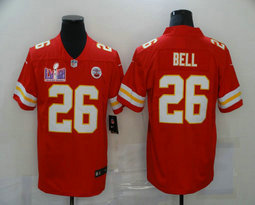 Nike Kansas City Chiefs #26 Le'Veon Bell Red Vapor Untouchable With 2024 Super Bowl (LVIII ) patch Jersey