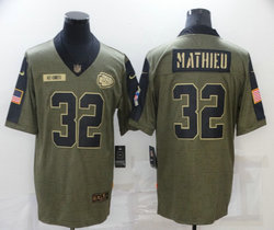 Nike Kansas City Chiefs #32 Tyrann Mathieuc 2021 salute to service Authentic Stitched NFL Jersey