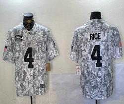 Nike Kansas City Chiefs #4 Rashee Rice 2024 Salute to Service Black name Jersey