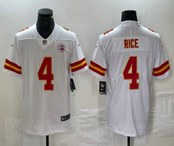Nike Kansas City Chiefs #4 Rashee Rice White Vapor Untouchable Authentic stitched NFL jersey
