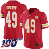 Nike Kansas City Chiefs #49 Daniel Sorensen 100th Season Red Vapor Untouchable Authentic stitched NFL jersey