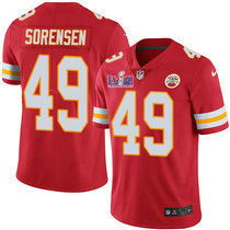 Nike Kansas City Chiefs #49 Daniel Sorensen Red Vapor Untouchable With 2024 Super Bowl (LVIII ) patch Jersey