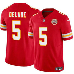 Nike Kansas City Chiefs #5 Mansoor Delane Red 2026 2026 Draft Authentic Stitched NFL Jersey