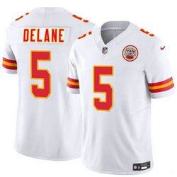 Nike Kansas City Chiefs #5 Mansoor Delane White 2026 Draft Authentic Stitched NFL Jersey