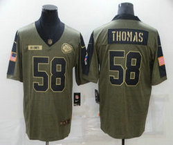 Nike Kansas City Chiefs #58 Derrick Thomas 2021 salute to service Authentic Stitched NFL Jersey