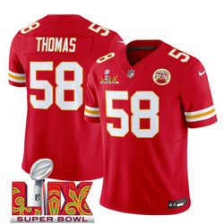 Nike Kansas City Chiefs #58 Derrick Thomas Red 24-25 Super Bowl LIX Vapor Untouchable Jersey