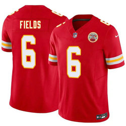 Nike Kansas City Chiefs #6 Justin Fields Red 2026 Authentic Stitched NFL Jersey