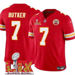 Nike Kansas City Chiefs #7 Harrison Butker Red 24-25 Super Bowl LIX Vapor Untouchable Jersey