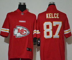 Nike Kansas City Chiefs #87 Travis Kelce Red With team logo Vapor Untouchable Authentic Stitched NFL Jersey