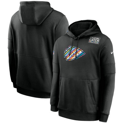 Nike Kansas City Chiefs Black Crucial Catch Sideline Performance Pullover Hoodie