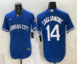 Nike Kansas City Royals #14 Jac Caglianone Royal Cool Base Stitched Baseball Jersey