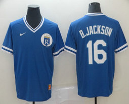 Nike Kansas City Royals #16 Bo Jackson Pullover Throwback Authentic stitched MLB jersey