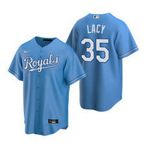 Nike Kansas City Royals #35 Asa Lacy Light Blue Game 2020 MLB Draft Jersey