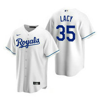 Nike Kansas City Royals #35 Asa Lacy White Game 2020 MLB Draft Jersey