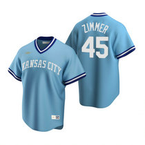 Nike Kansas City Royals #45 Kyle Zimmer Cooperstown Collection Authentic Stitched MLB Jersey