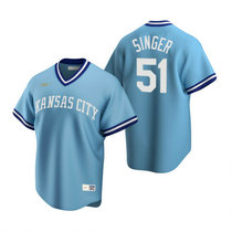 Nike Kansas City Royals #51 Brady Singer Cooperstown Collection Authentic Stitched MLB Jersey