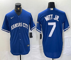 Nike Kansas City Royals #7 Bobby Witt Jr. Blue Game Authentic stitched MLB jersey