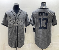 Nike Las Vegas Raiders #13 Hunter Renfrow Hemp grey Joint Authentic Stitched baseball jersey