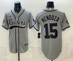 Nike Las Vegas Raiders #15 Fernando Mendoza Gray Joint MLB Jersey