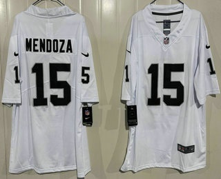 Nike Las Vegas Raiders #15 Fernando Mendoza White Authentic Stitched NFL Jersey