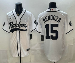 Nike Las Vegas Raiders #15 Fernando Mendoza White Joint MLB Jersey