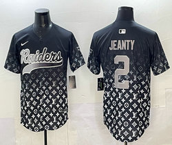 Nike Las Vegas Raiders #2 Ashton jeanty Black Limited Stitched Baseball Jersey