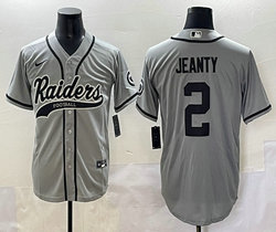 Nike Las Vegas Raiders #2 Ashton jeanty grey Joint MLB Jersey