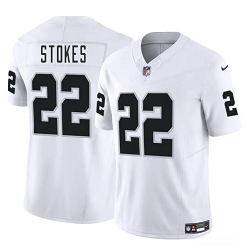 Nike Las Vegas Raiders #22 Eric Stokes White Vapor Untouchable Authentic Stitched NFL Jersey
