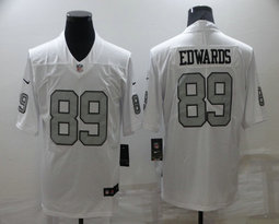 Nike Las Vegas Raiders #89 Bryan Edwards White Rush Authentic Stitched NFL Jersey