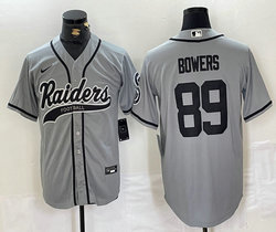 Nike Las Vegas Raiders #89 Brock Bowers Gray Joint Authentic Stitched baseball jersey