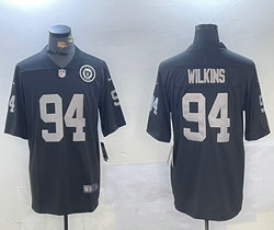 Nike Las Vegas Raiders #94 Christian Wilkins Black Team Patch NFL Jersey